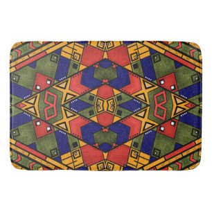 Seamless african ethno traditional texture pattern bath mat
