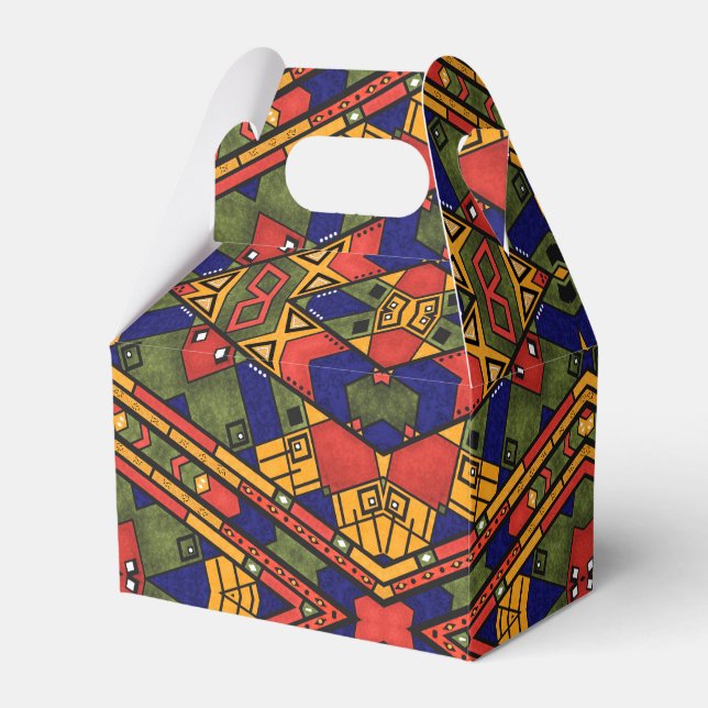 Seamless african ethno traditional texture pattern favor box (Front Side)