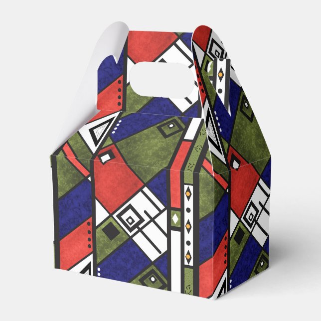 Seamless african ethno traditional texture pattern favor box (Front Side)