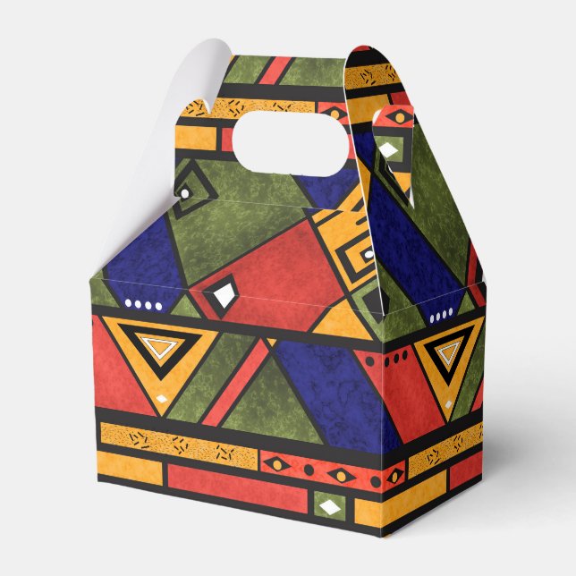 Seamless african ethno traditional texture pattern favor box (Front Side)