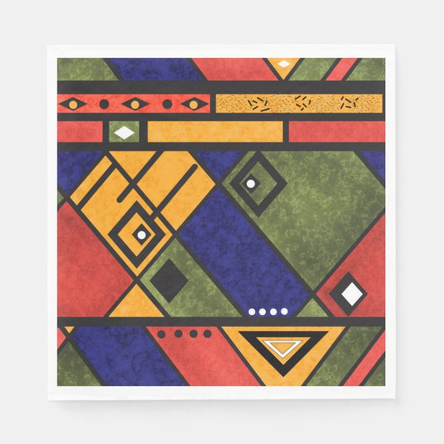 Seamless african ethno traditional texture pattern napkin (Front)