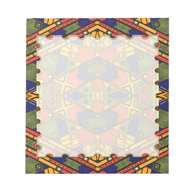 Seamless african ethno traditional texture pattern notepad (Front)