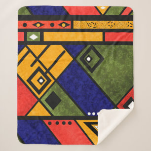 Seamless african ethno traditional texture pattern sherpa blanket
