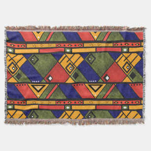 Seamless african ethno traditional texture pattern throw blanket