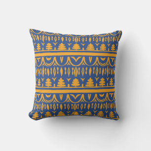 Seamless african pattern throw pillow