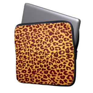 Seamless animal print fur of leopard laptop sleeve
