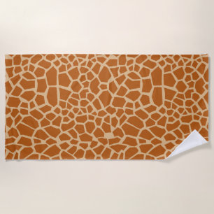 Seamless Animal Skin giraffe pattern Beach Towel