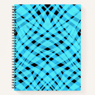 Seamless animal zebra tiger skin fur abstract blue notebook