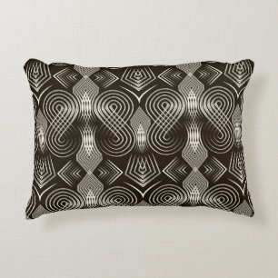 Seamless antique art deco pattern ornament. Geomet Accent Pillow