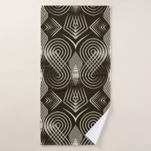 Seamless antique art deco pattern ornament. Geomet Bath Towel