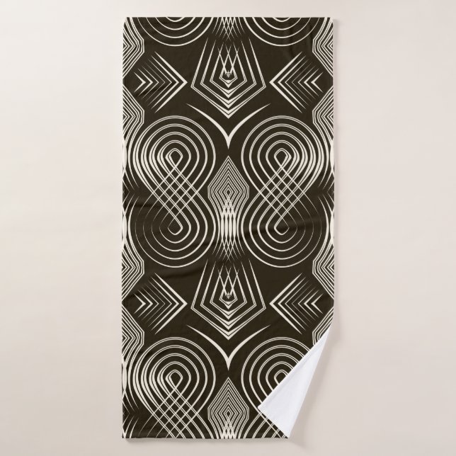 Seamless antique art deco pattern ornament. Geomet Bath Towel (Bath Towel)