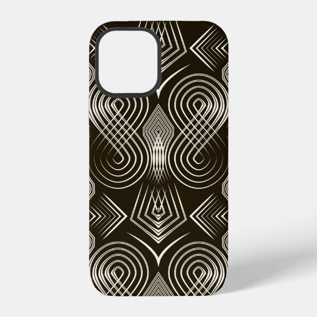 Seamless antique art deco pattern ornament. Geomet iPhone Case (Back)