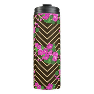Seamless ardent pattern in sweet flowers. Composit Thermal Tumbler