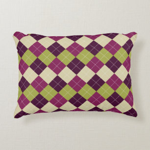 Seamless argyle pattern. Diamond shapes background Accent Pillow