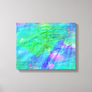 seamless art background watercolor blue, green canvas print