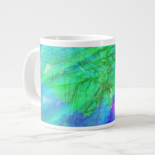 seamless art background watercolor blue, green large coffee mug