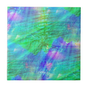 seamless art background watercolor blue, green tile
