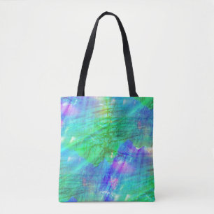 seamless art background watercolor blue, green tote bag