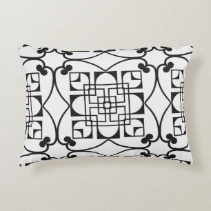 Seamless Art Deco Pattern. Vintage minimalistic ba Accent Pillow