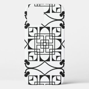 Seamless Art Deco Pattern. Vintage minimalistic ba iPhone 12 Case