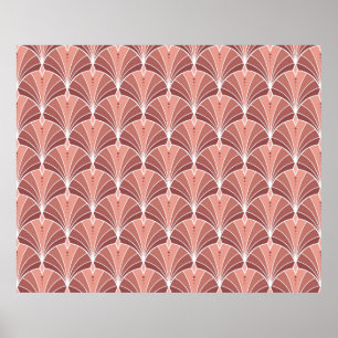 Seamless Art Deco Pattern. Vintage minimalistic ba Poster