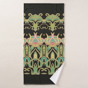 Seamless art ornament in Art Nouveau style Bath Towel