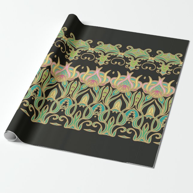 Seamless art ornament in Art Nouveau style Wrapping Paper (Unrolled)