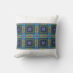 Seamless Aztec Pattern. Ikat Chevron Cloth. Repeat Throw Pillow
