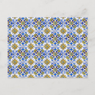 Seamless Azulejo Art Postcard
