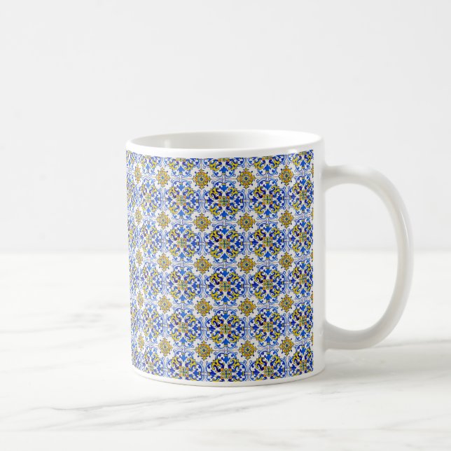 Seamless Azulejo Panel Tiles Coffee Mug (Right)