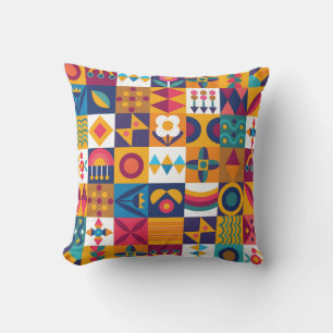 Seamless background design modern art throw pillow