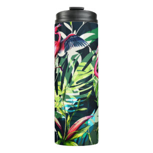 Seamless background floral pattern. Tropical leave Thermal Tumbler