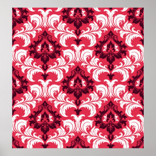 Seamless background from a floral ornament, Fashio Poster