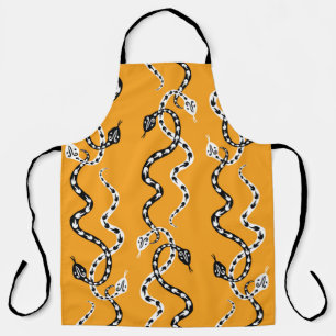 Seamless background of creeping decorative snakes apron