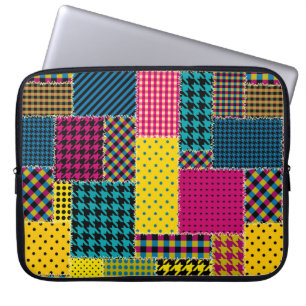 Seamless background pattern. Geometric patchwork p Laptop Sleeve