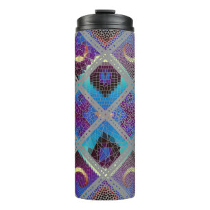 Seamless background pattern. Mosaic art pattern ba Thermal Tumbler