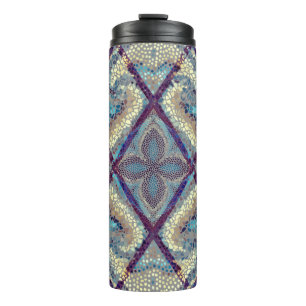 Seamless background pattern. Mosaic art pattern of Thermal Tumbler