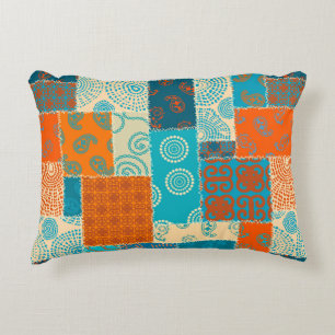 Seamless background pattern. Patchwork pattern in Accent Pillow