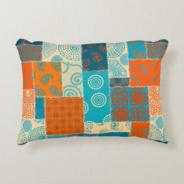 Seamless background pattern. Patchwork pattern in  Accent Pillow (Front)