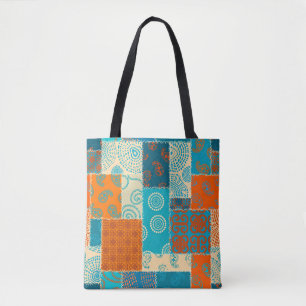 Seamless background pattern. Patchwork pattern in Tote Bag