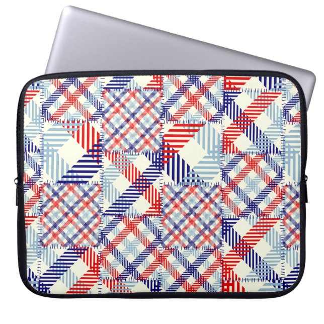 Seamless background pattern. Patchwork pattern of  Laptop Sleeve (Front)