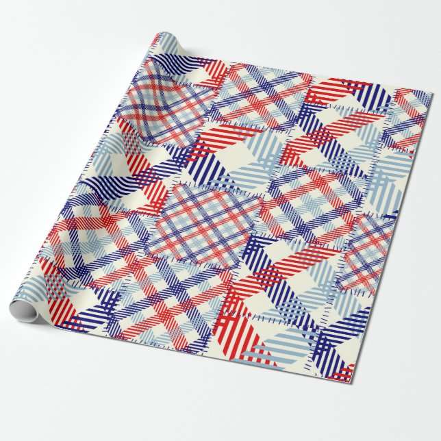Seamless background pattern. Patchwork pattern of  Wrapping Paper (Unrolled)