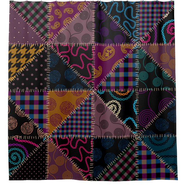 Seamless background pattern. Patchwork pattern. Vi (Front)