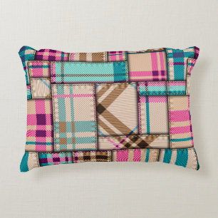 Seamless background pattern. Patchwork pattern wit Accent Pillow