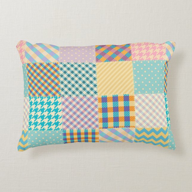 Seamless background pattern. Textile patchwork pat Accent Pillow (Front)