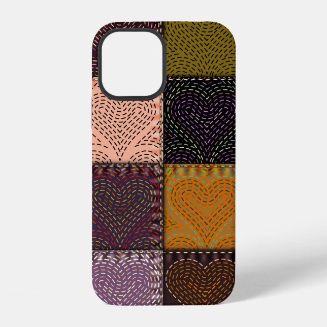 Seamless background pattern. The Patchwork with em iPhone Case (Back)