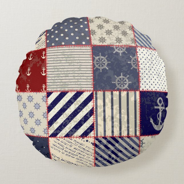 Seamless background pattern. Will tile endlessly.  Round Pillow (Front)