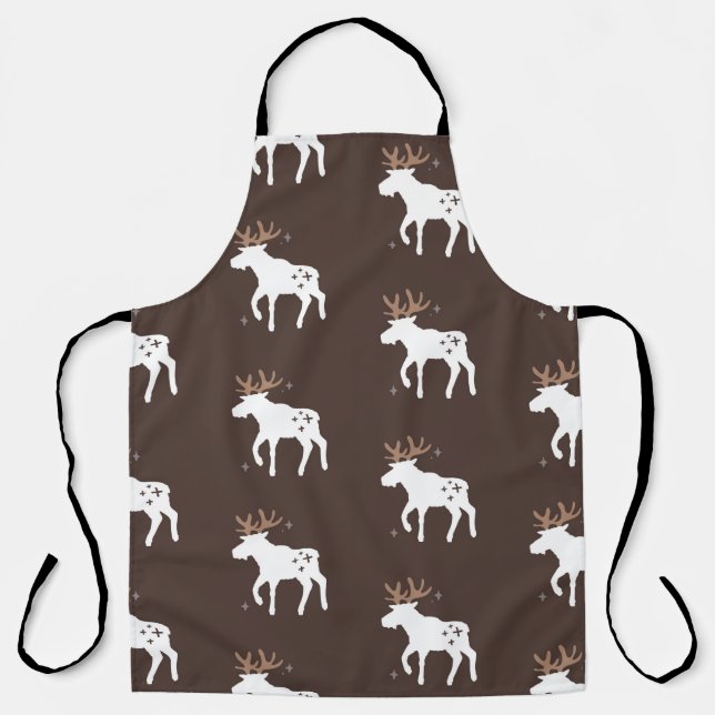 Seamless background patterns in Scandinavian style Apron (Front)
