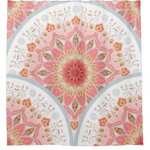 Seamless background with a round ornament. Orienta