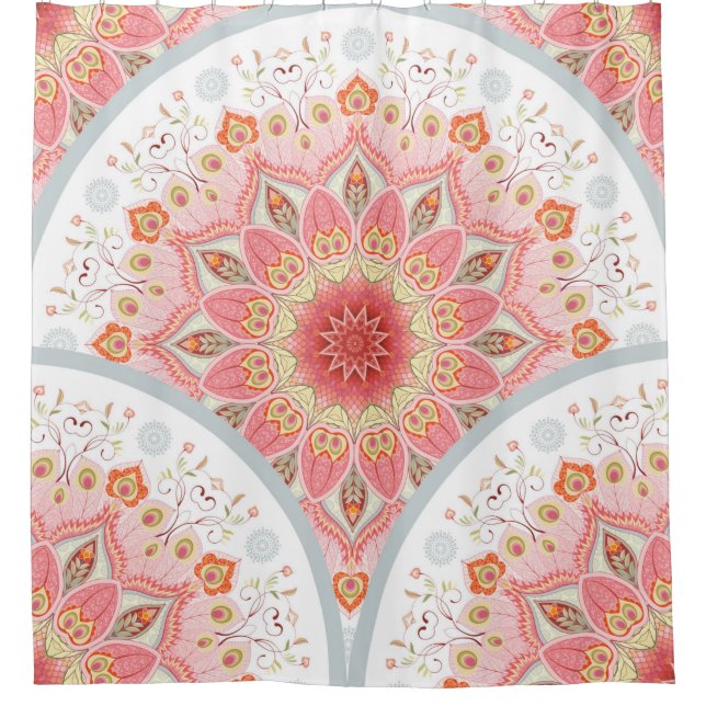 Seamless background with a round ornament. Orienta (Front)